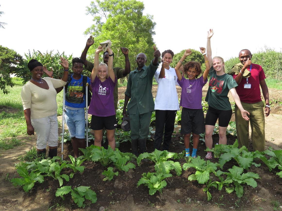 Image of students at the ISMAC Garden
