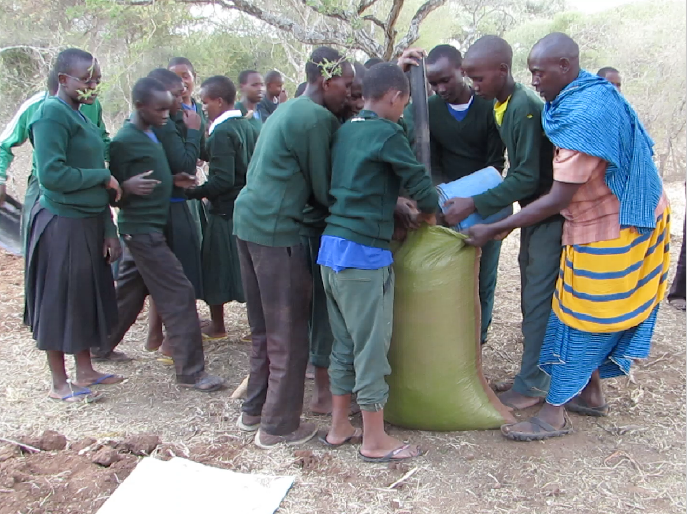 Photo of students in training